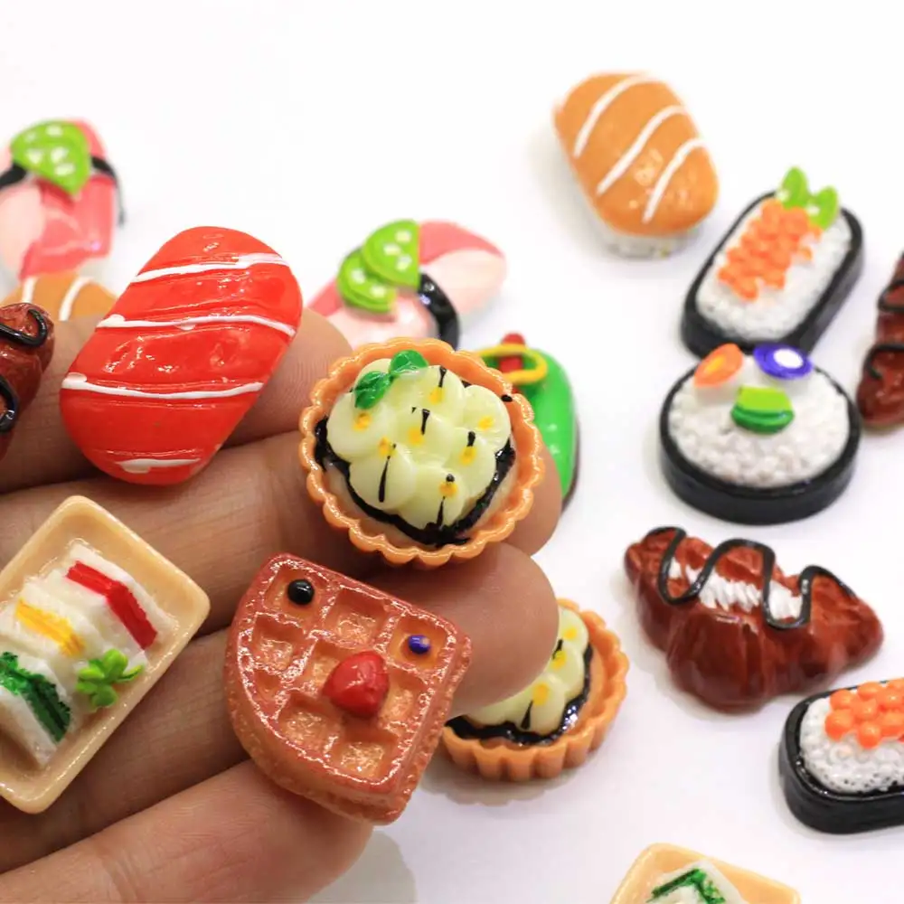 

Assorted Resin Flatback Cookie Cabochons Cute Sweets Dollhouse Food Cabochons Kawaii Dollhouse Cookie Cabs Jewelry Supp