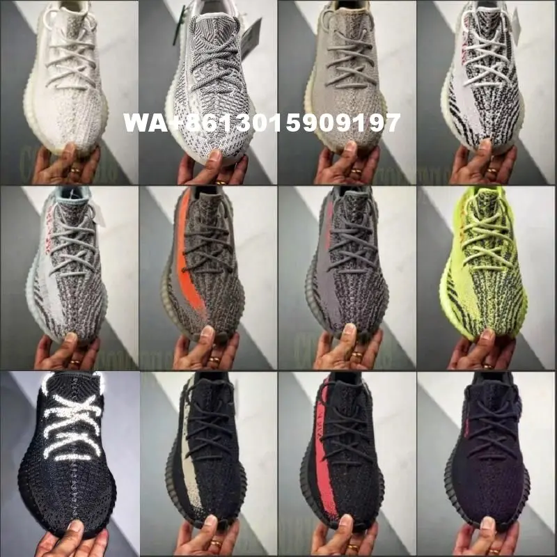 

Top Quality Yeezzzy 350 V2 Sneakers Men Women Running Shoes Tail light 3M Static Reflective Black white Zebra Sport shoe