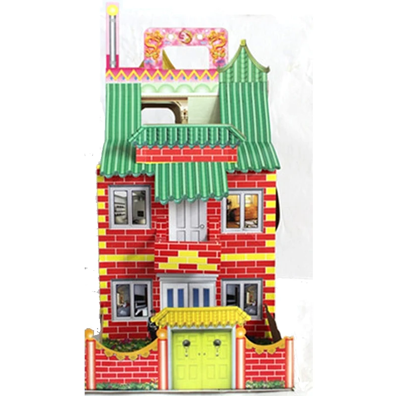 Подарочный складной дом комната для горения бумага обрядов деньги азиатская