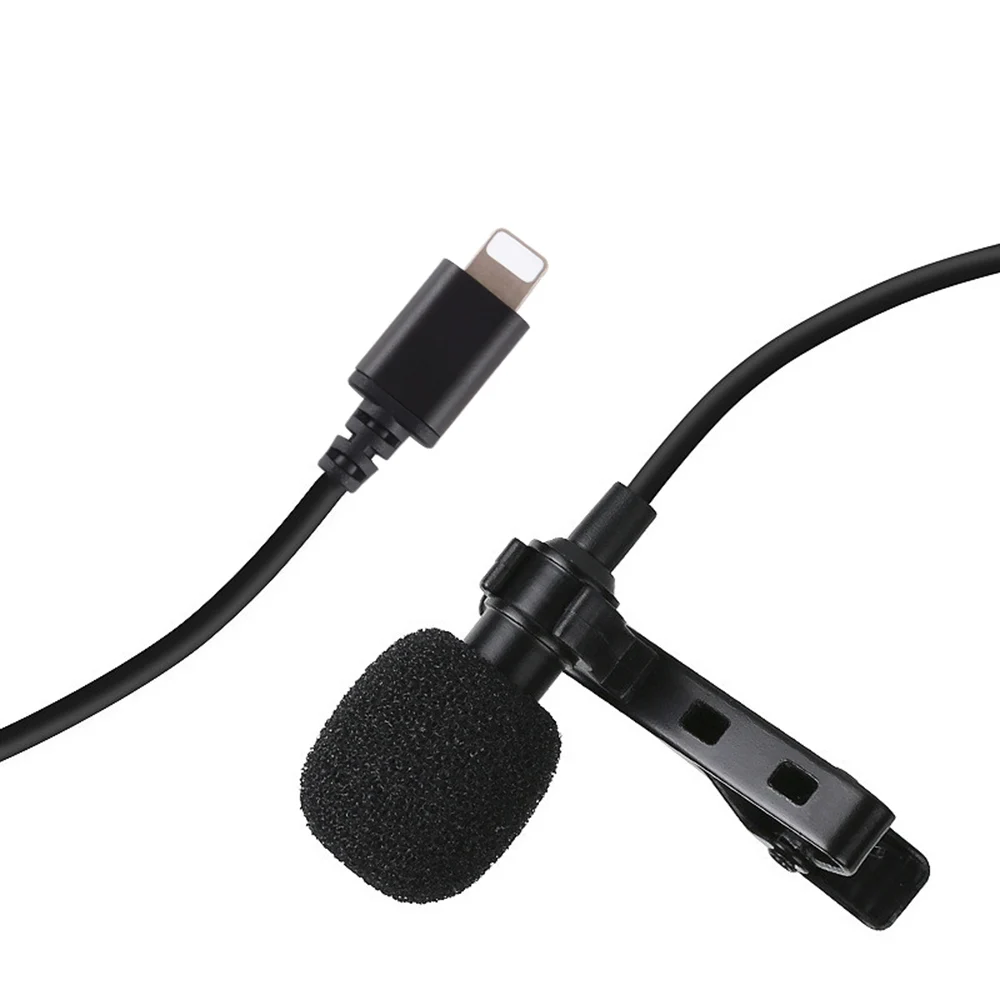 Запись Type-C M1 8Pin Mic 6m/1 5 m/3 5mm/8 Pin порт с зажимом микрофон | Электроника