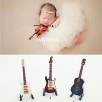 dvotinst baby photography props mini musical guitar instruments for newborn photo shooting sutido accessories vintage photoshoot