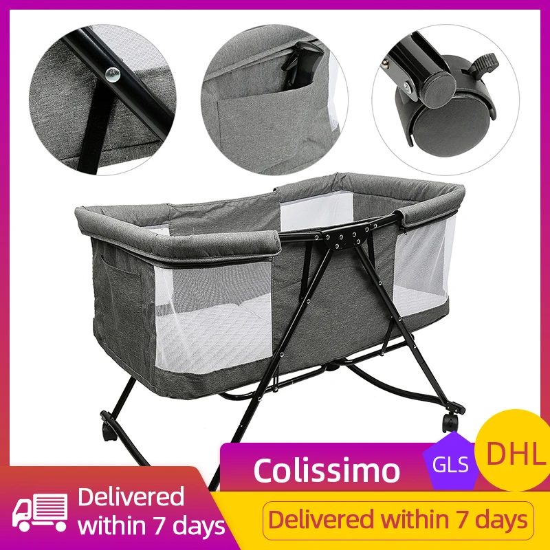 Baby Nest Bed With Pillow Portable Crib Infant Crib Toddler Removable Multifunctional Portable Foldable With Toys Mosquito HWC