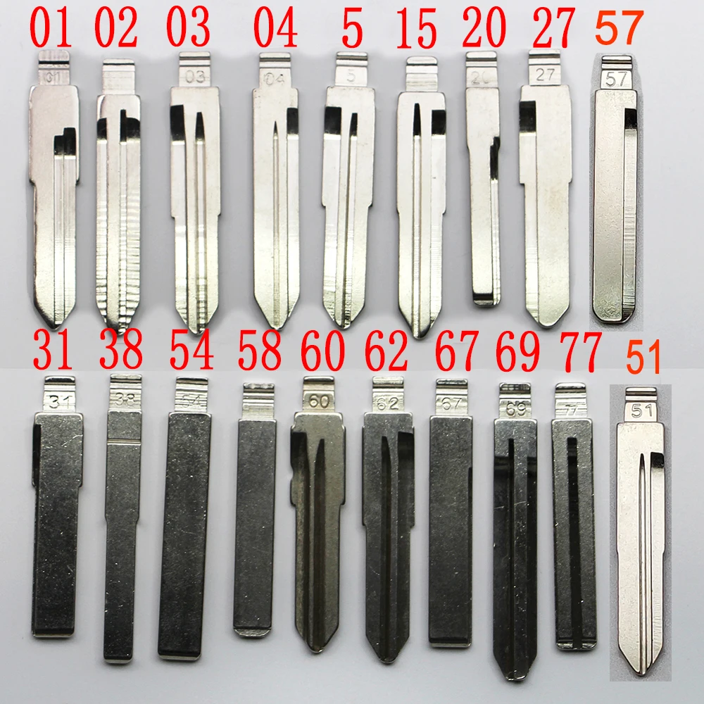 

50 шт., Универсальные Металлические необработанные откидные лезвия KD JMD VVDI