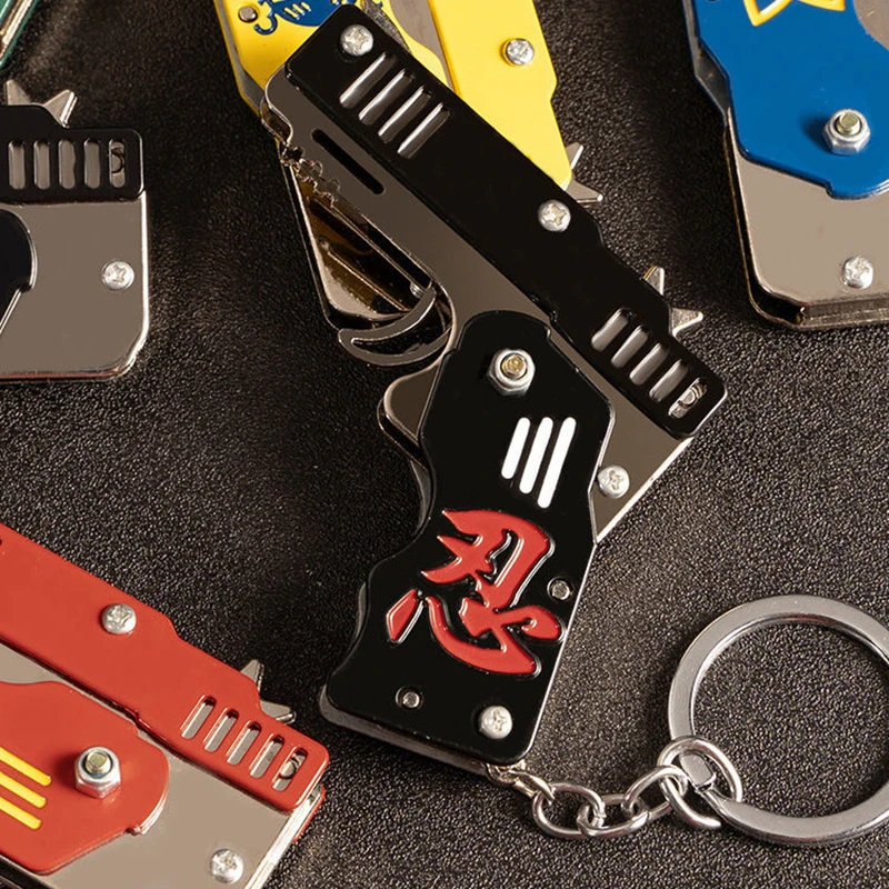 Цветной металлический мини-брелок из цинкового сплава можно сложить в качестве