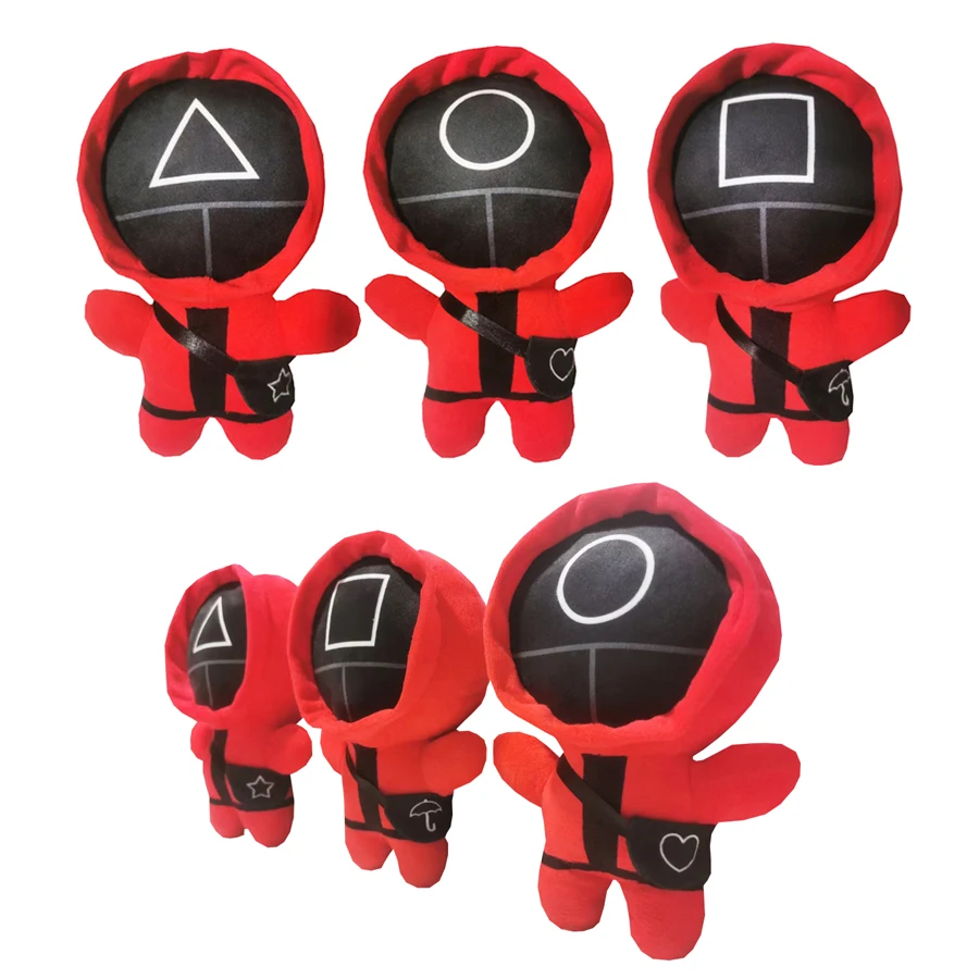

Squid Game Plush Toy Kawaii Peluche Stuffed Doll Korean Funny Cartoon Squid Game Character Toys Halloween Christmas Kids Gifts