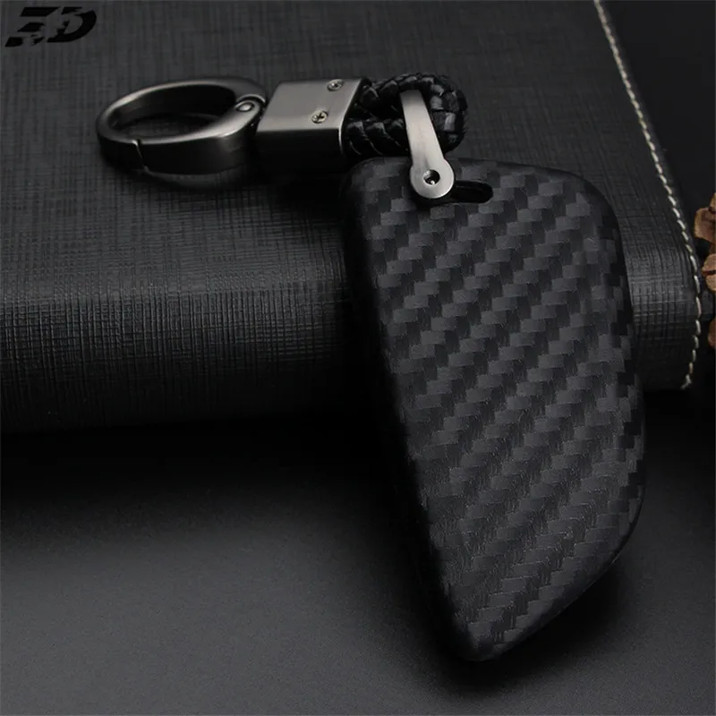Умный силиконовый чехол для ключей из углеродного волокна BMW X5 X6 F15 1 2 5 7 Series 218i X1 F48