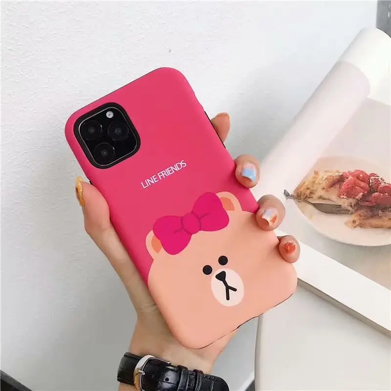 Милый чехол с мультяшным медведем, Кроликом, уткой для iphone 7, 8, 6, 6s PLUS, мягкий силиконовый чехол, задняя крышка для iphone X, XS, MAX, XR, 11 pro, max, Новинка - Цвет: 15