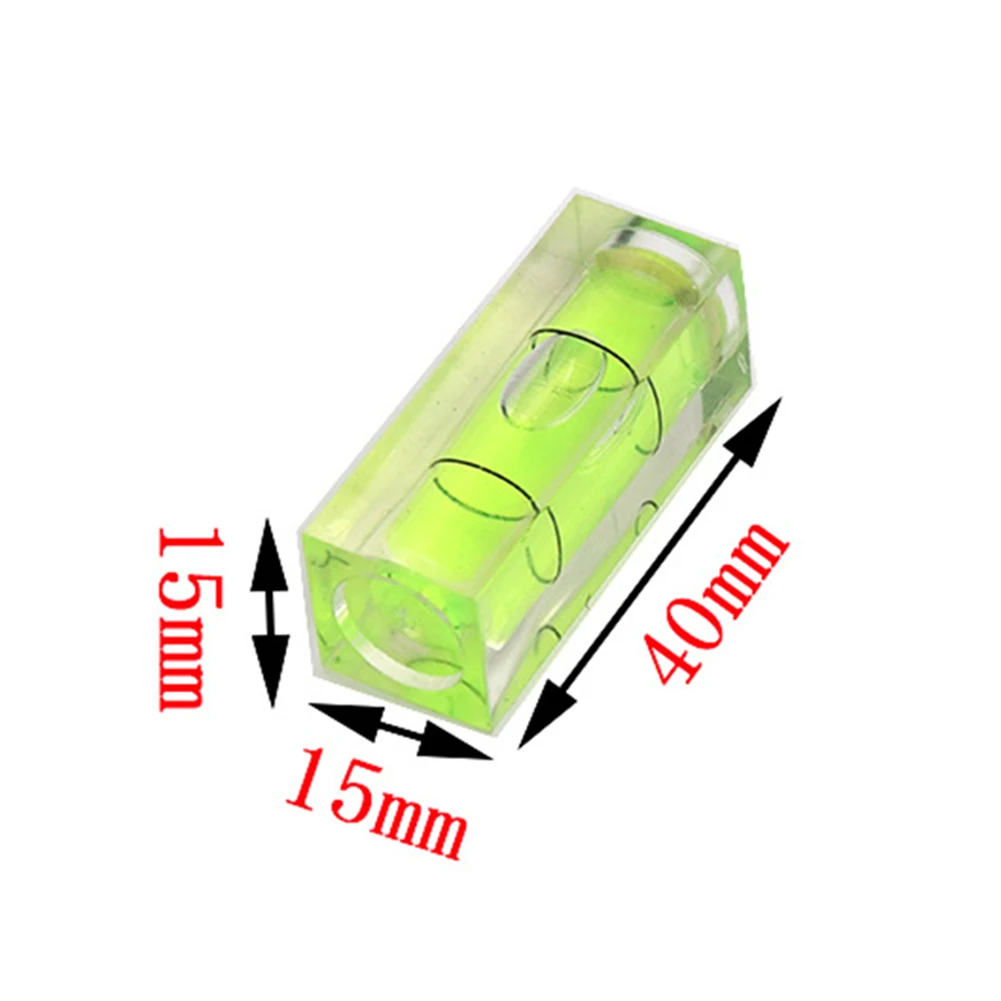 

For Leveling Tubular Spirit Level 40mm 15x15x40mm Universal 6pcs Square