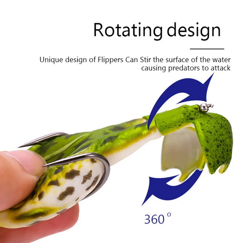 1 шт. двойные пропеллеры лягушки Мягкая наживка силиконовая приманка для рыбалки