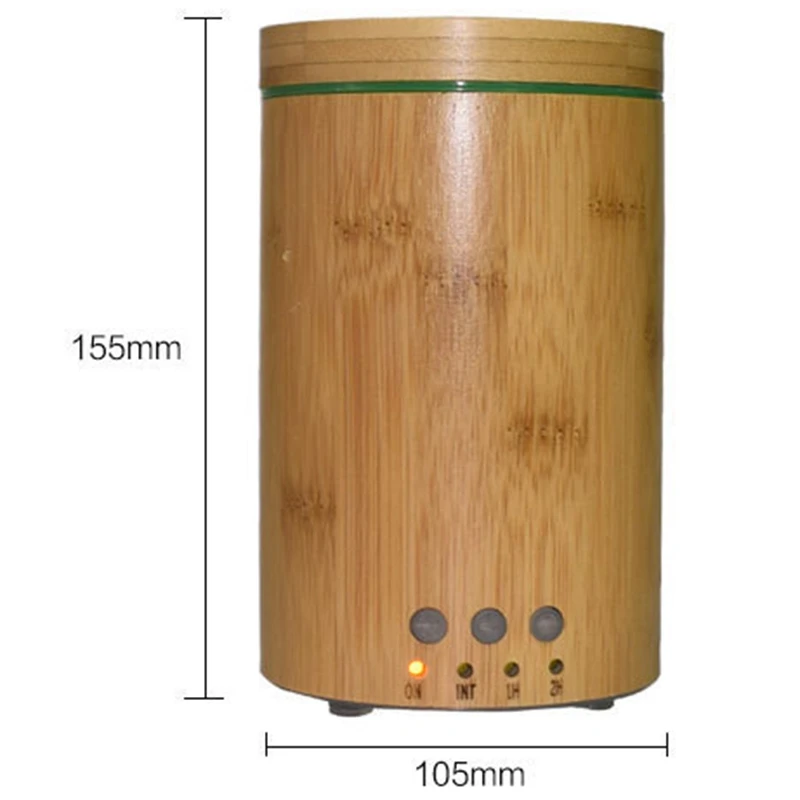 

150Ml Ultrasonic Wood Grain Aroma Diffuser Real Bamboo Aroma Diffuser Wooden Humidifier Natural Bamboo Clical Eu Plug