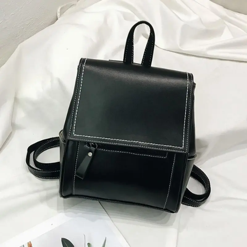 

Korean Style Backpack Women Leather Multi-Purpose Fashion Simple