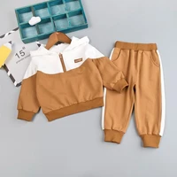 boys baby clothing girl hooded casual clothes set fashion patchwork baby boy t shirt pants 1 2 3 4y