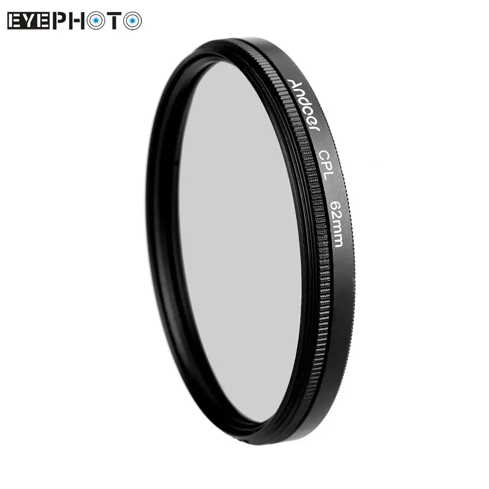 Комплект кругового фильтра Andoer 62 мм UV + CPL Close-Up 4 Star 8-Point круговой поляризационный