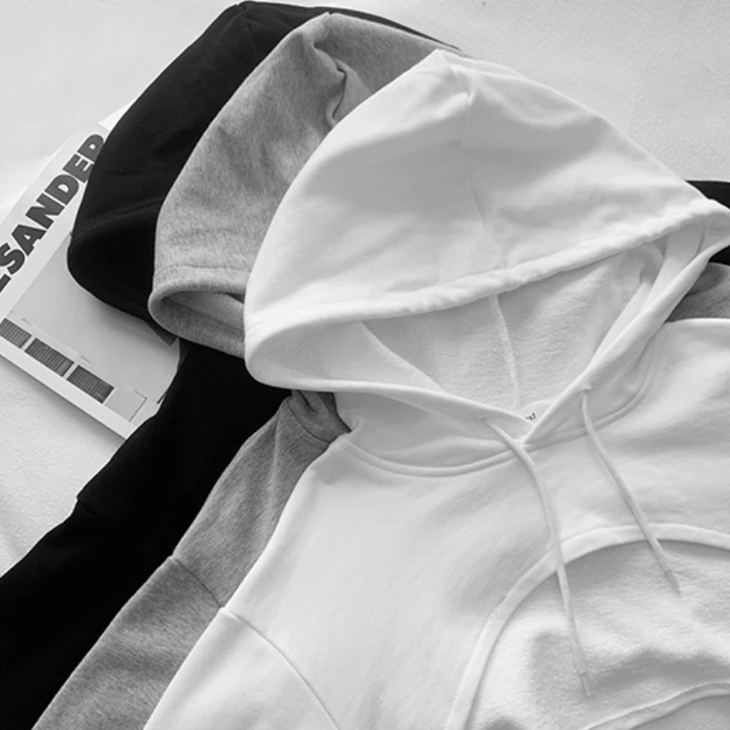 Толстовки женские весенние пикантные свободные для досуга модные однотонные