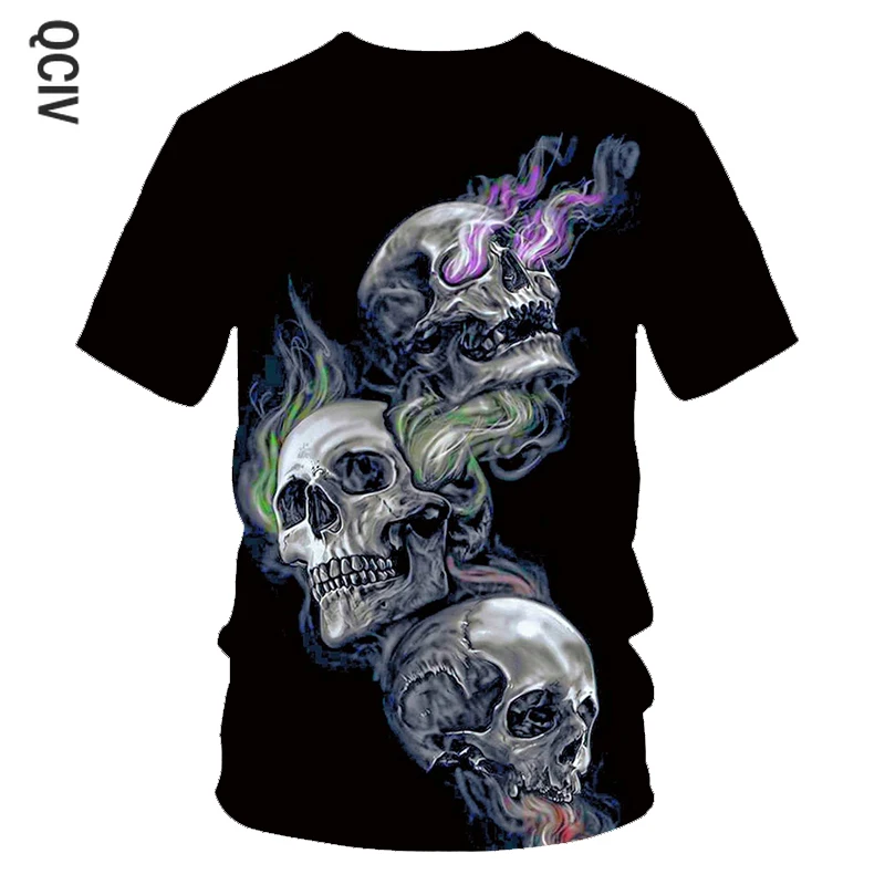 Детская футболка с черепом в стиле хип хоп психоделическим скелетом рубашки панк