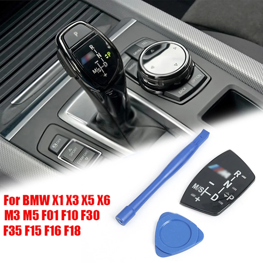 

Suitable for BMW X1 X3 X5 X6 M3 M5 F01 F10 F30 F35 F18 GT 1 3 5 6 7 Shift knob panel sticker LHD models