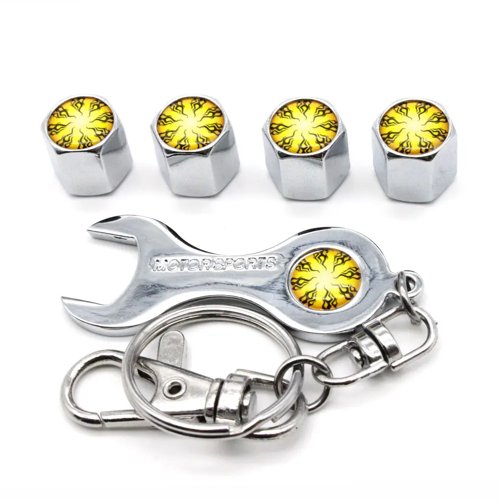 5 шт./компл. Противоугонная эмблема в стиле пламени Авто колеса шины воздушный