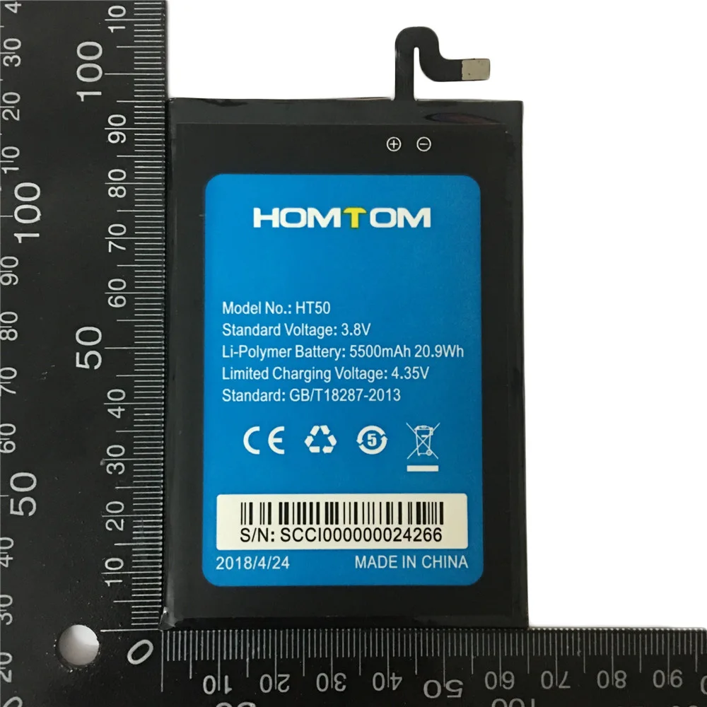 

Запасной аккумулятор 5 шт./лот HT50, 5,5 дюйма, 5500 мАч, запасные батареи для HOMTOM HT50