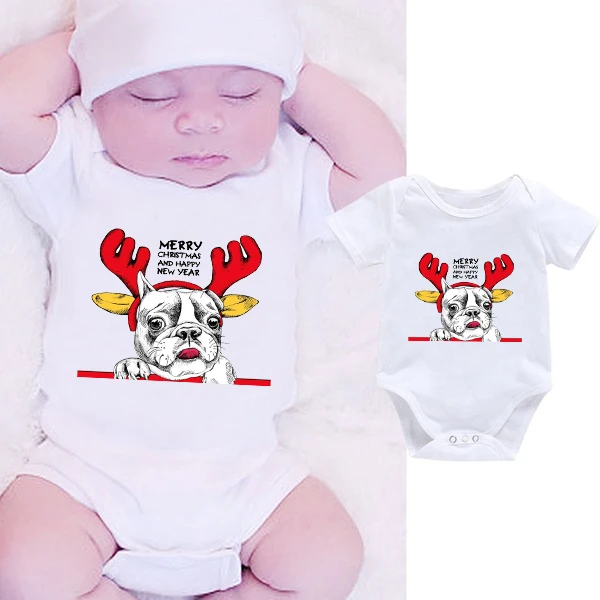 Счастливого Рождества и нового года боди комбинезон Vogue для мальчиков девочек