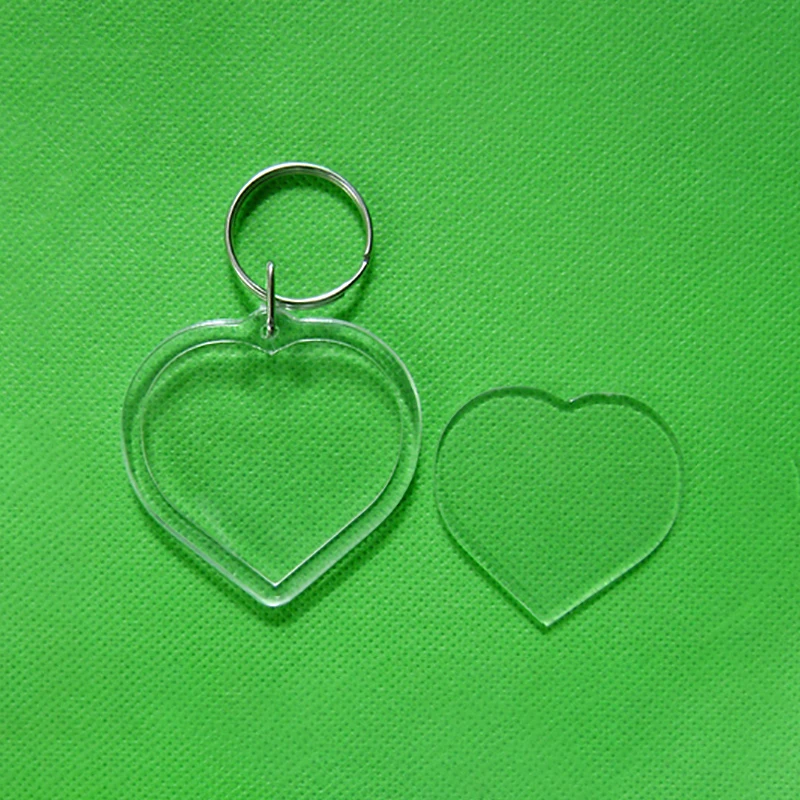 50 шт. прозрачные пустые акриловые вставки в форме сердца|Бейджи и аксессуары| |