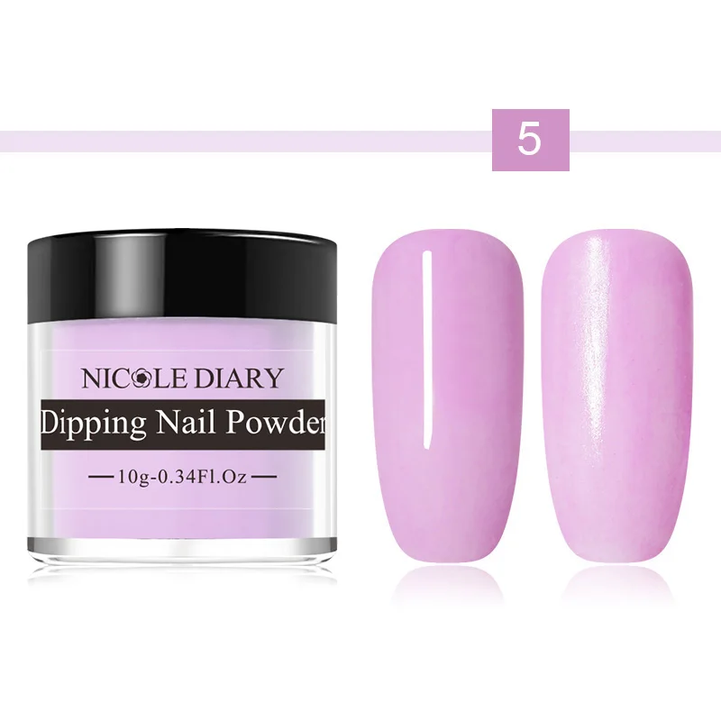Color 5 NICOLE DAIRY 10 мл погружающаяся пудра для ногтей без лампы для лечения естественного сухого погружения жидкость для маникюра Dip - Цвет: Color 5