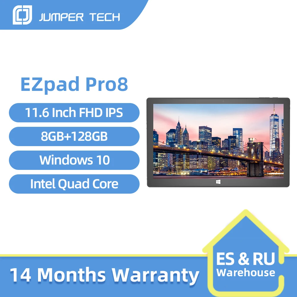 

NEW Jumper EZpad Pro 8 Tablet 12GB 128GB Intel Quad Core 11.6 Inch 1920*1080 IPS Touch Screen Ultra Slim Windows 10