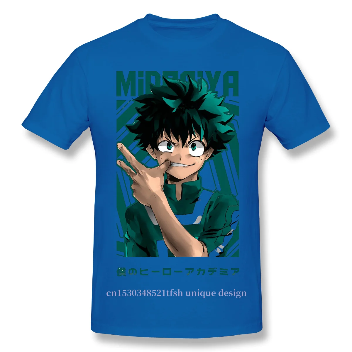 

Midoriya Print Cotton T-Shirt Camiseta Hombre My Hero Academia For Men Fashion Streetwear