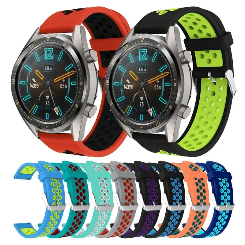 

Сменный силиконовый ремешок для наручных часов Huawei Watch Gt 2, ремешок для смарт-часов 22 мм, ремешок для часов Gt2e Huawei 12 видов цветов