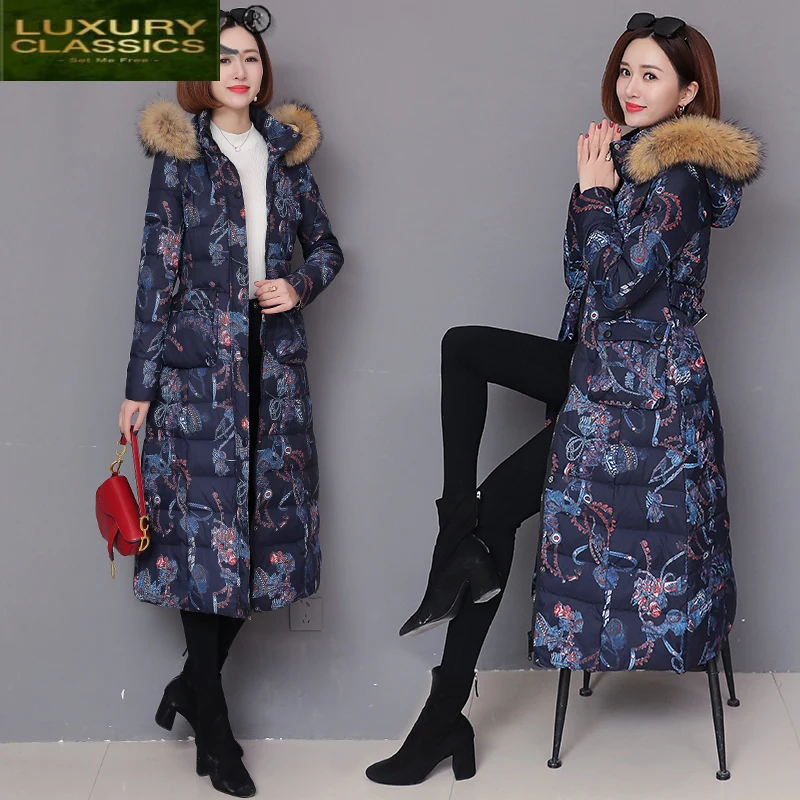 Женский пуховик с капюшоном куртка на белом утином пуху воротником из