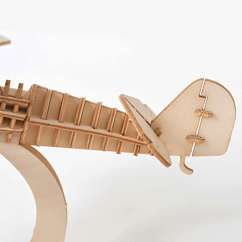 DIY Drone Biplane 3D Wooden Airplane Toys Child Puzzle Assembly Model Toy Craft Kits Christmas Kids Gifts Desktop Decoration | Игрушки и