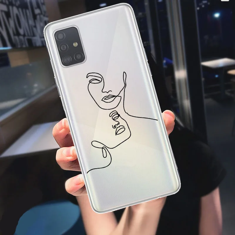 Мультяшный чехол для Samsung S20 S8 S9 S10 Plus A10 A30 A50 A70 2019 A51 A71 с абстрактным геометрическим