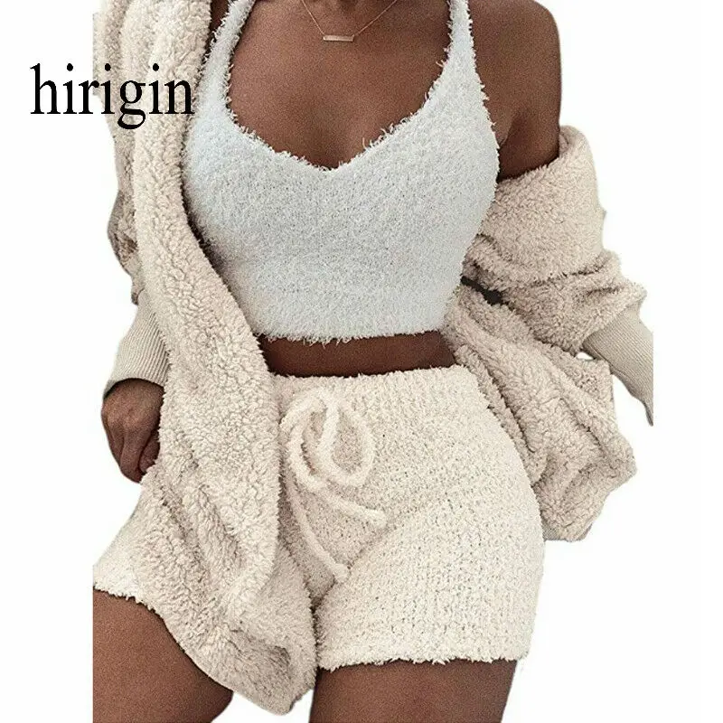Осенне-зимний элегантный женский комплект из двух предметов hirigin белая