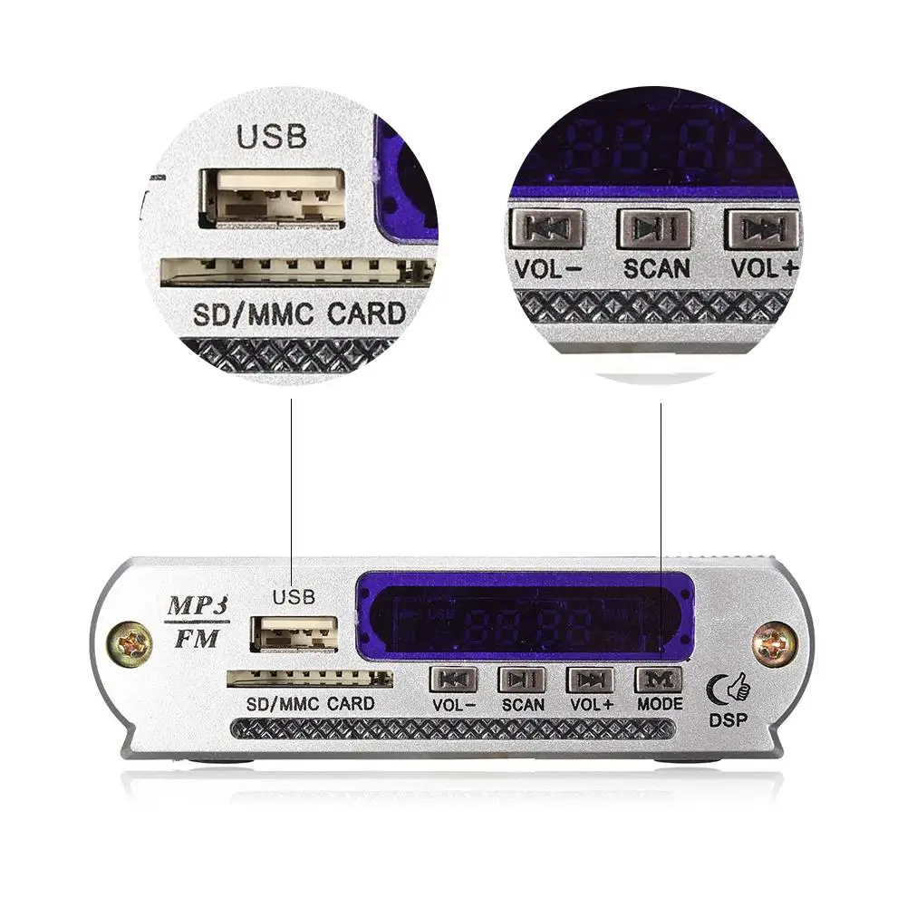 Автомобильный мини MP3 12 в USB SD MMC U диск цифровой плеер FM радио дистанционное