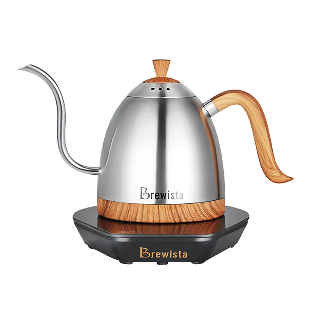Brewista-hervidor de cuello de cisne para caf&eacute;, tetera Digital termost&aacute;tica de boca fina para caf&eacute;, 600ml-0
