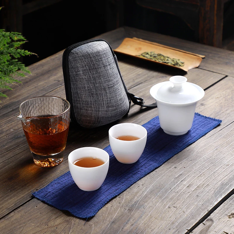 Чайный набор для путешествий на открытом воздухе портативный чайник кунг фу