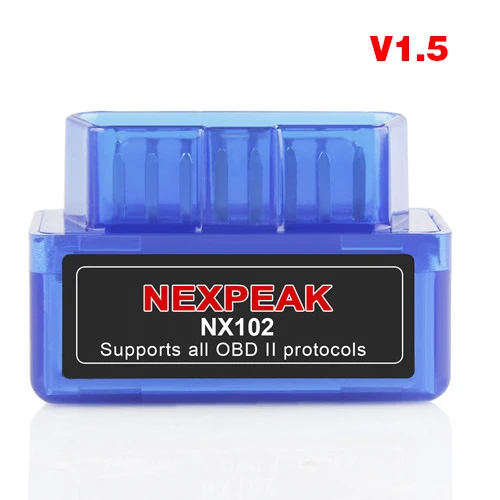 OBD2 EML327 V1.5 автомобильный диагностический инструмент Мини Bluetooth адаптер ELM327 OBDII автоматический диагностический инструмент автомобильный диагностический сканер для Android - Цвет: NX102 BLUE