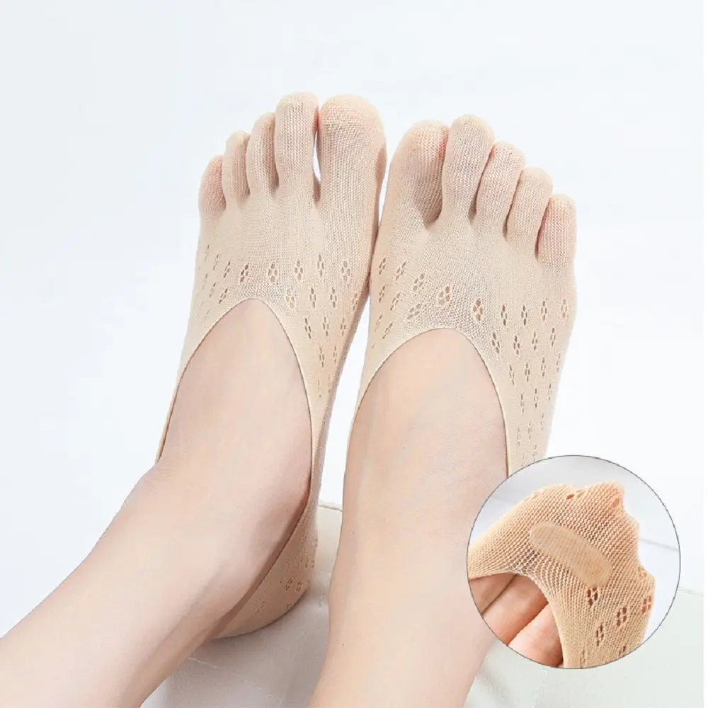 

Women Summer Five-finger Socks Female ultrathin sock Funny Toe invisible silicone anti-skid breathable anti-friction