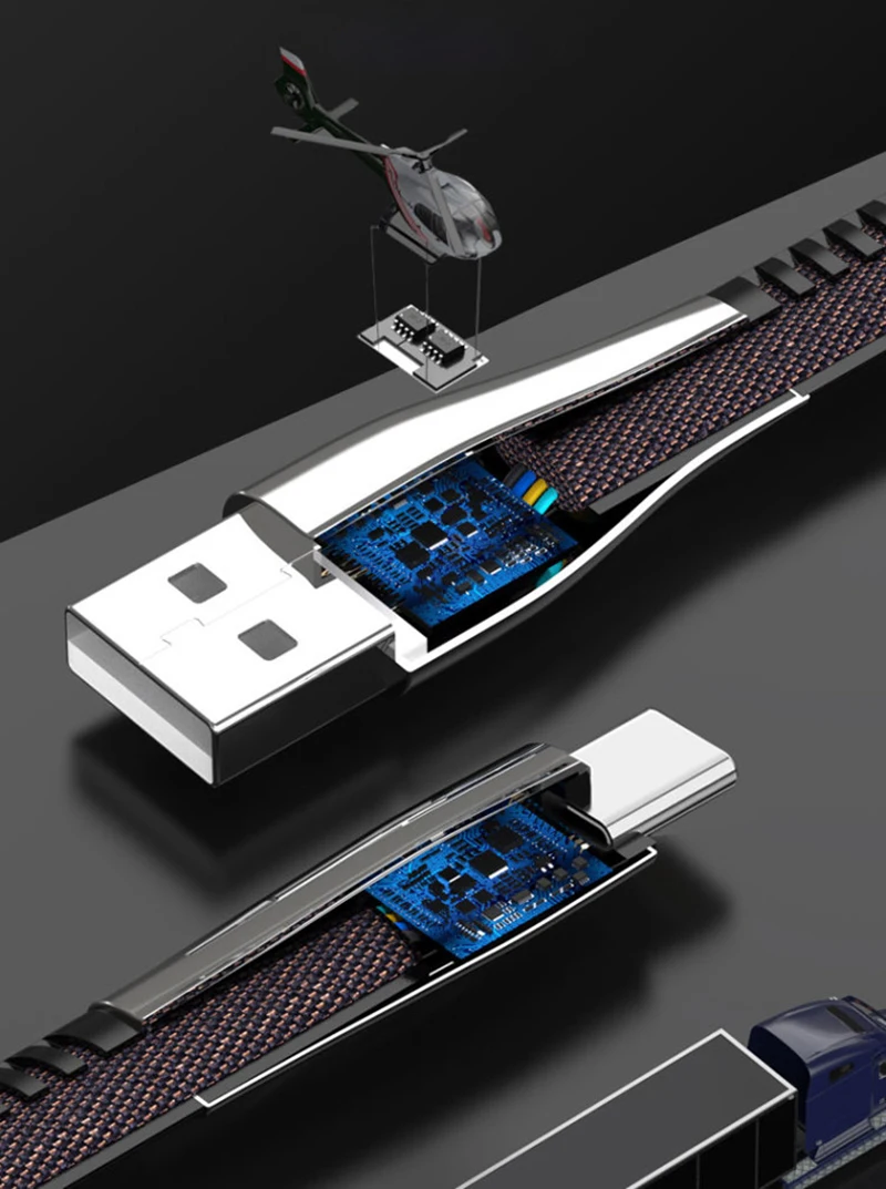USB кабель для быстрой зарядки 1 м QC 3 0 А Type C Micro Android телефонов iPhone Xiaomi Huawei|Кабели