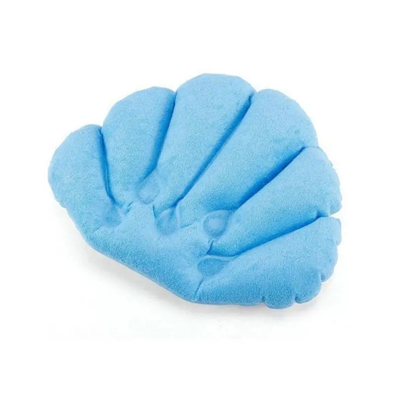 Бытовая надувная подушка для ванны махровая тканевая Подушка цветная мягкая