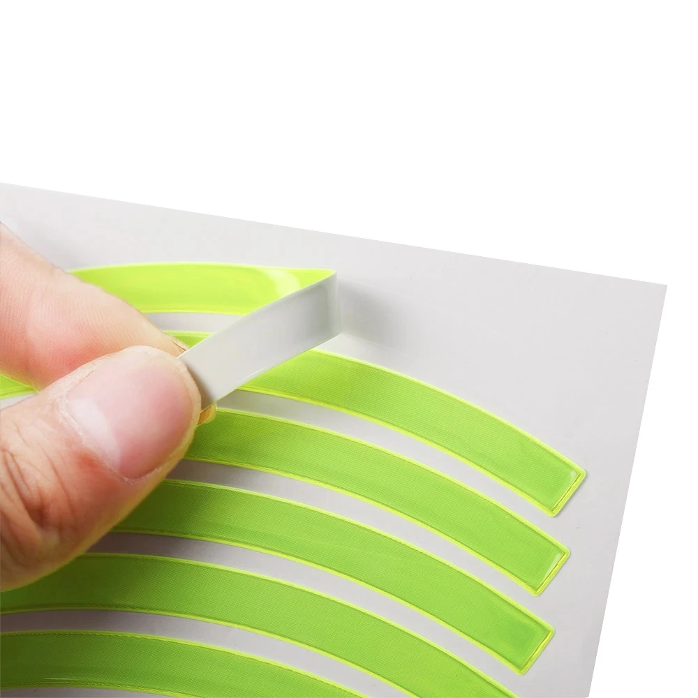 10Pcs Children's Balance Bike Reflective Sticker Wheel Decals Reflective Tire Applique Tape Safety Stickers Bicycle Accessories