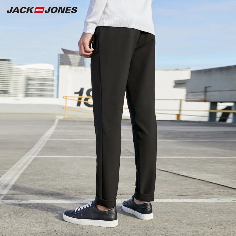 JackJones мужские Стрейчевые хлопковые облегающие повседневные штаны базовая