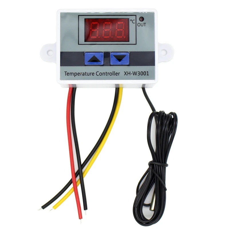 

10A AC110-220V Digital LED Temperature Controller XH-W3001 for Incubator Cooling Heating Switch Thermostat NTC Sensor