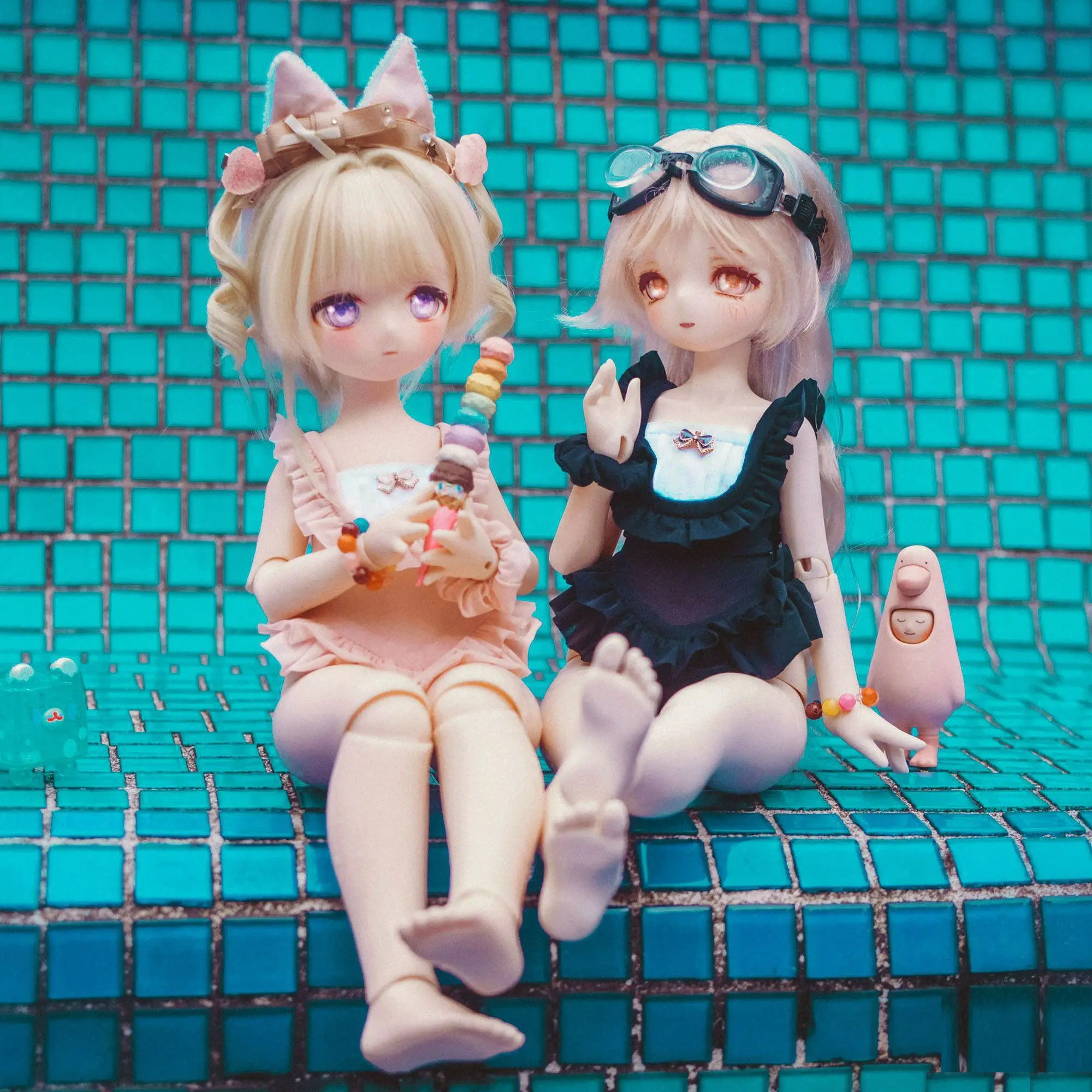 Новая Одежда для куклы BJD розовый/черный слитный купальник DD SD милый сексуальный