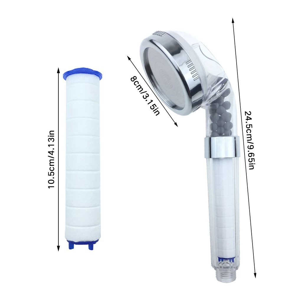 

High Quality Pressure Rainfall Shower Head With Shower Bracket Water Saving Filter Spray Nozzle Bathroom Shower Set High Quality