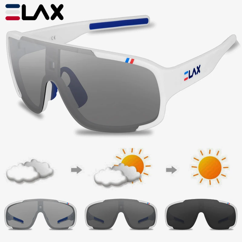 Солнечные очки ELAX с фотохромными линзами UV400 для мужчин и женщин поляризационные