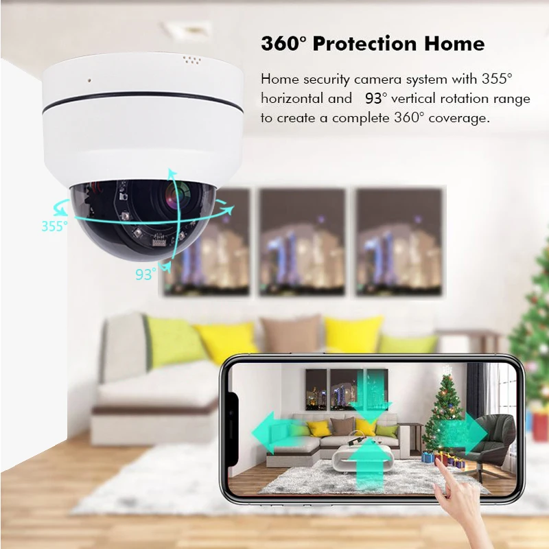 H.265 1080P PTZ IP камера POE Onvif 4X Zoom мини скоростной купол металлический открытый водонепроницаемый 2MP 5MP POE CCTV безопасности Onvif P2P камера