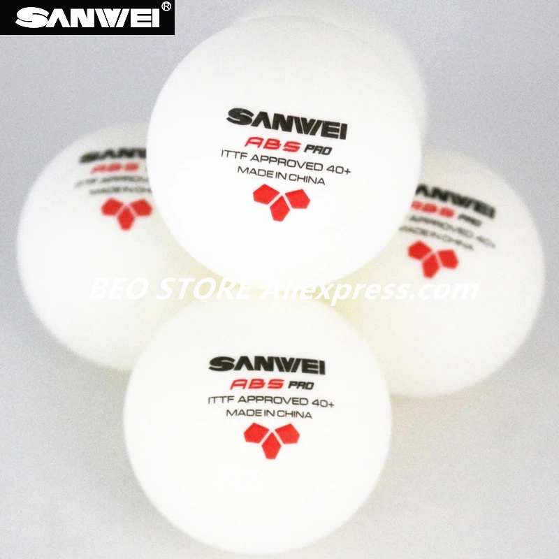 

SANWEI Table Tennis Ball 3-star ABS 40+ Pro seamed New material plastic poly ITTF Approved ping pong balls tenis de mesa