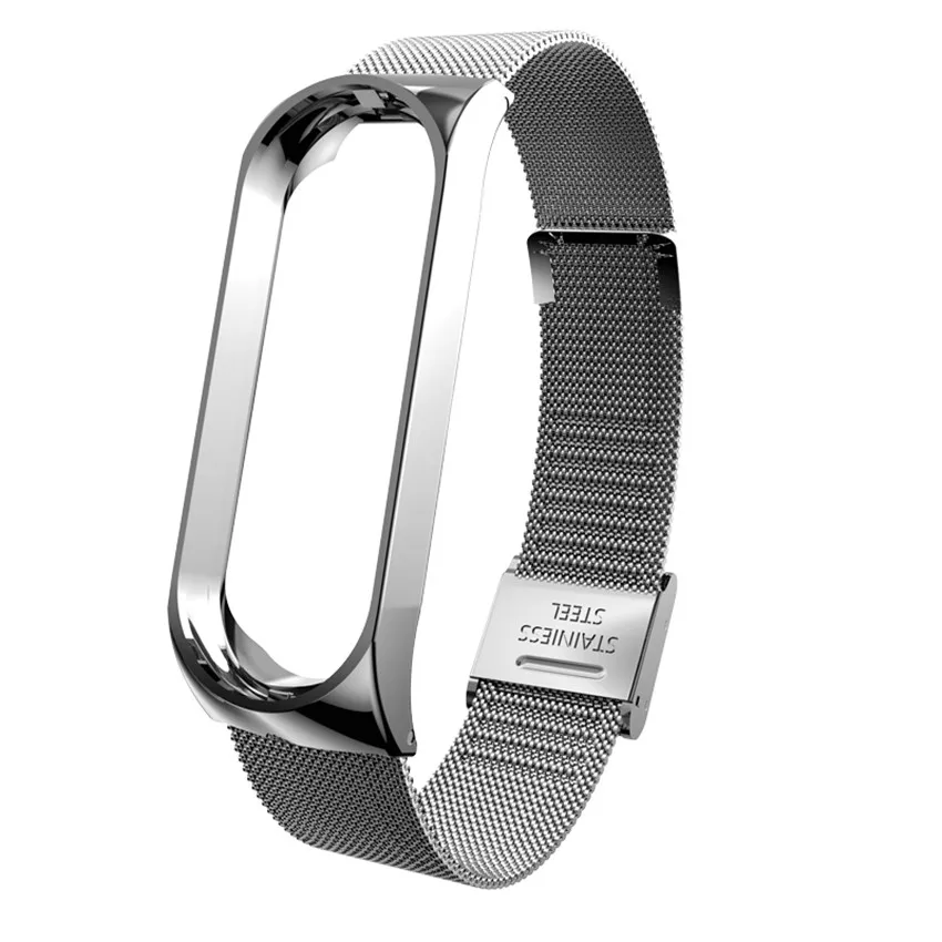 

Replace Band For Xiaomi Mi Band 4 3 Metal Strap Stainless screwless Wristband For Xiomi miband 4 3 Bracelet Quality Band