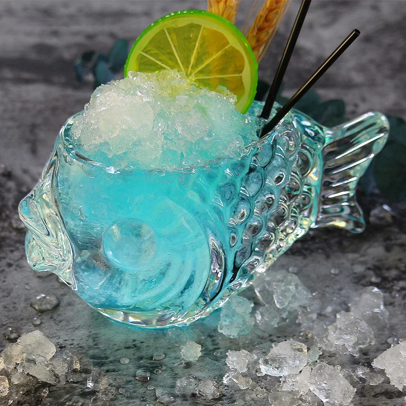 Креативный коктейльный бокал в форме рыбы для вина без свинца дома бара