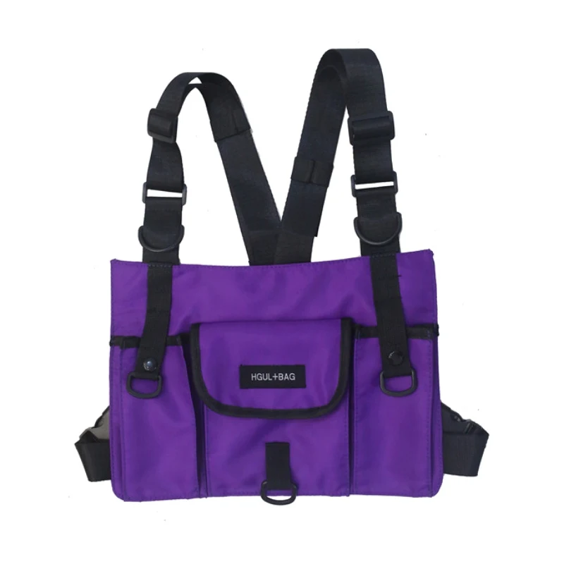 Мужская и женская модная нагрудная сумка на переднюю талию в стиле хип-хоп